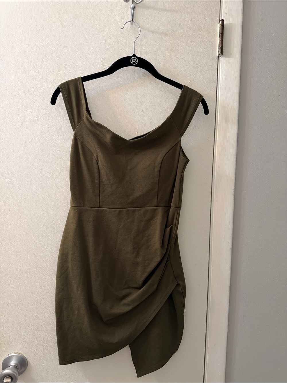 Windsor Olive Draped Mini Dress